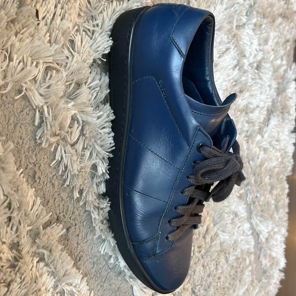 Saint Laurent SL01 sneakers in blue. - Picture 2 of 7